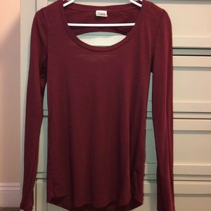 Women’s Long Sleeve Tee with Cutout